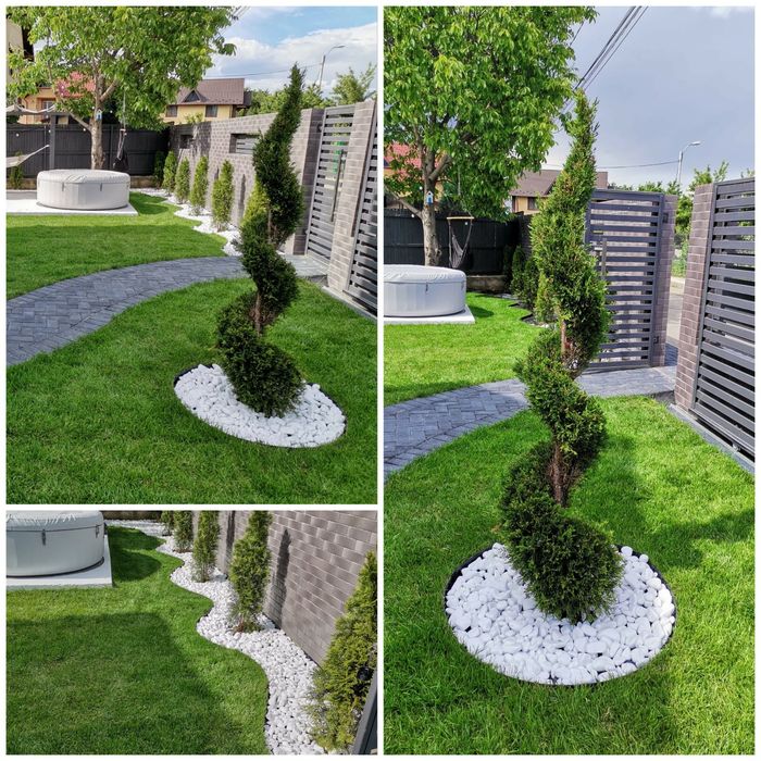 Pietricele gradina piatra thasos rotunda diferite culori amenajari