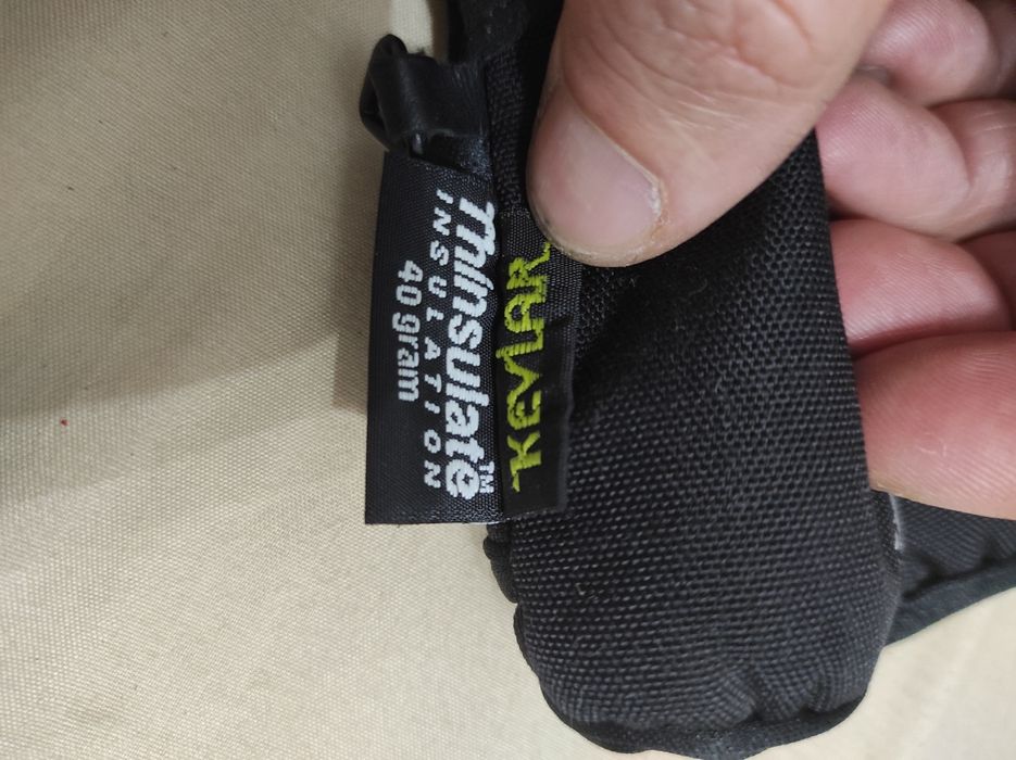 Mănuși moto din piele și kevlar