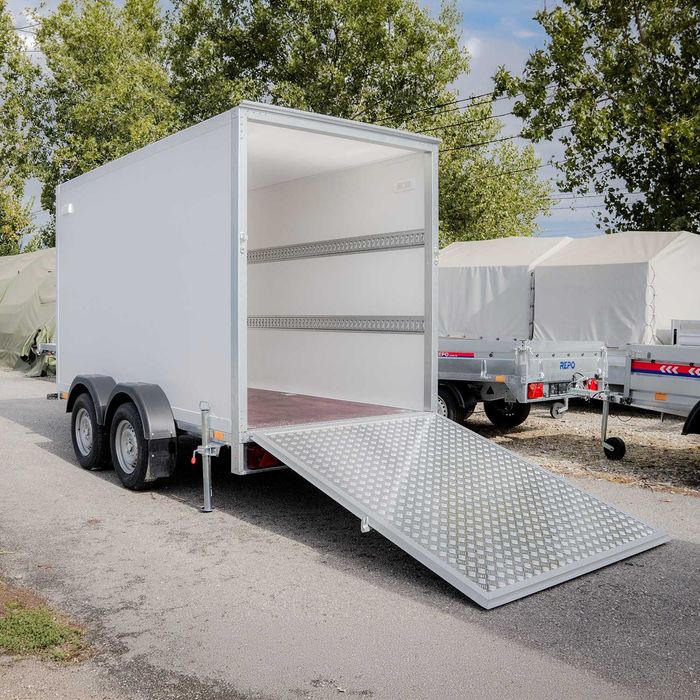 Remorca FURGON, CAROSATA NOUA de la 2.6m-3m MMA 1.3t-2.7t, carte RAR