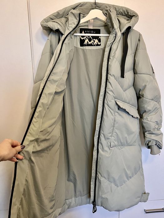 Дълго дамско зимно яке - размер S - puffer