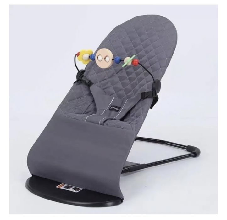 Детский шезлонг, серый