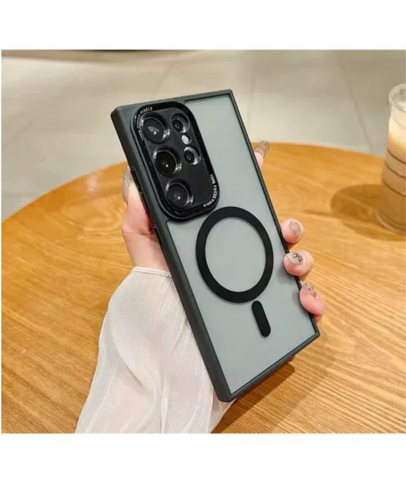 Samsung S23/S24/S25/PLUS/ULTRA Husa Magnetica Spate Lucios Folie Sticl