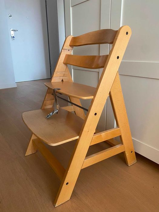 Scaun masa din lemn pentru copii Hauck - Alpha Plus, Natur