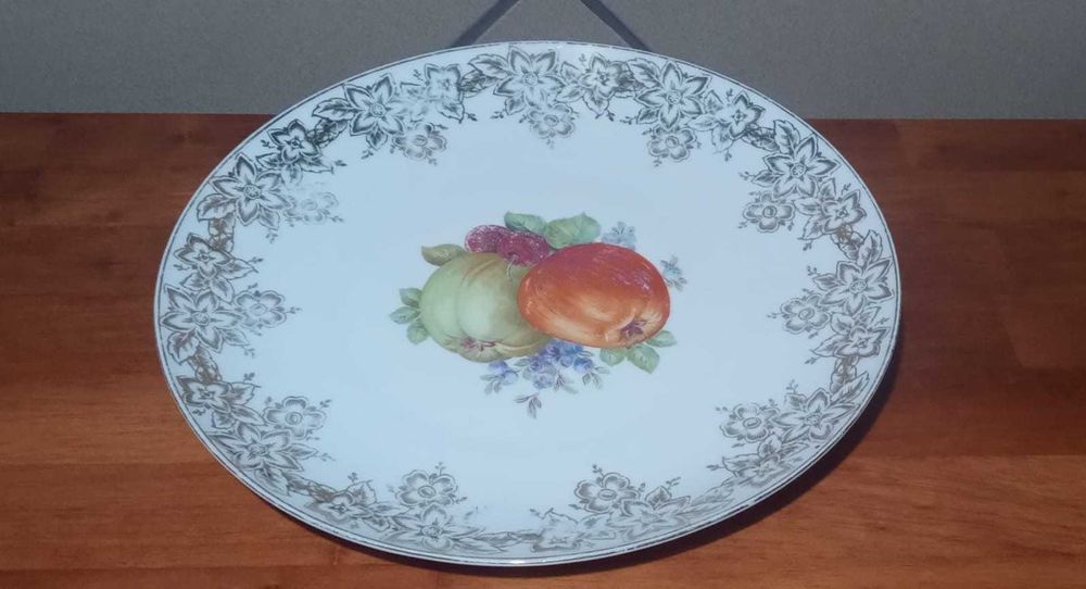 Două platouri  porțelan pictate manual – Bavaria & albastru cobalt