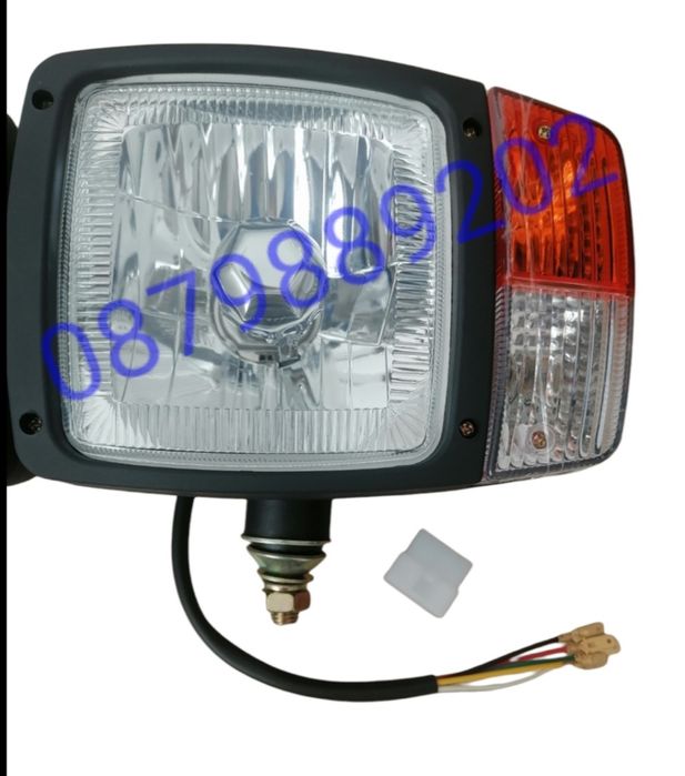 Кристални Фарове с вграден мигач и габарит,за Багер,Трактор и камион