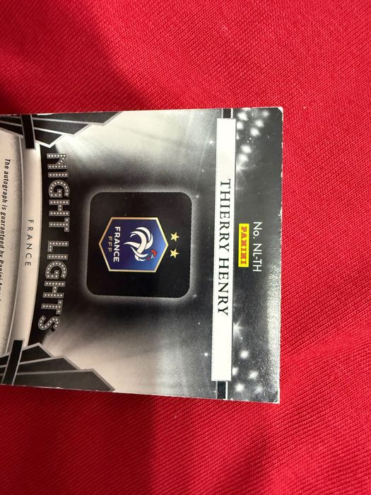 Thierry Henry – Night Lights Auto 02/10 2024-25 Panini Noir Soccer