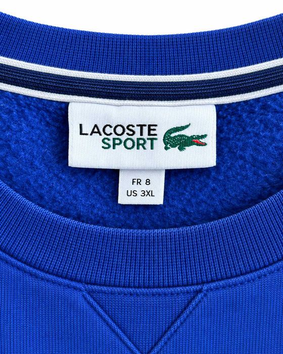 Bluză sweatshirt Lacoste Sport bărbați, albastru royal, logo crocodil brodat, mărimea 3XL