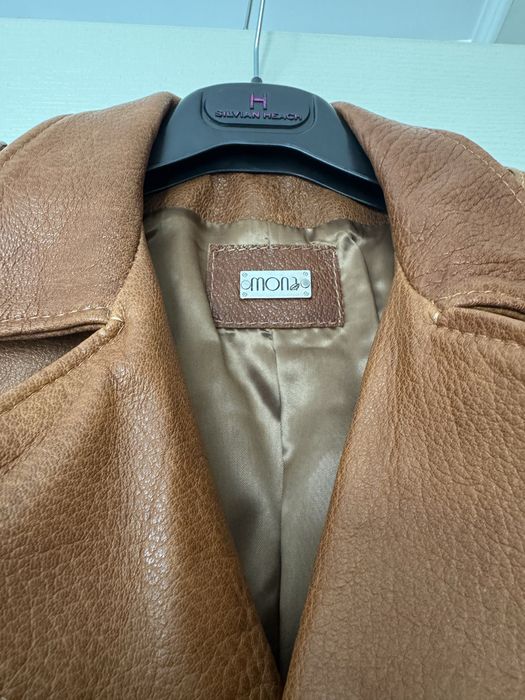 Дамско яке от естествена кожа . Размер 38, отговаря на XS. Цена 80€ .