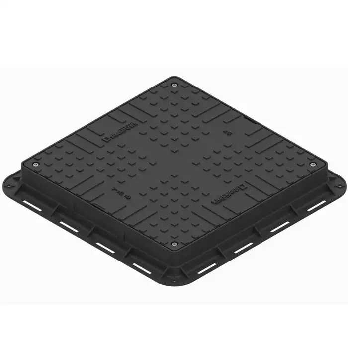 Capac Canalizare Negru patrat necarosabil 700x700 PL.550x550 Hext.80