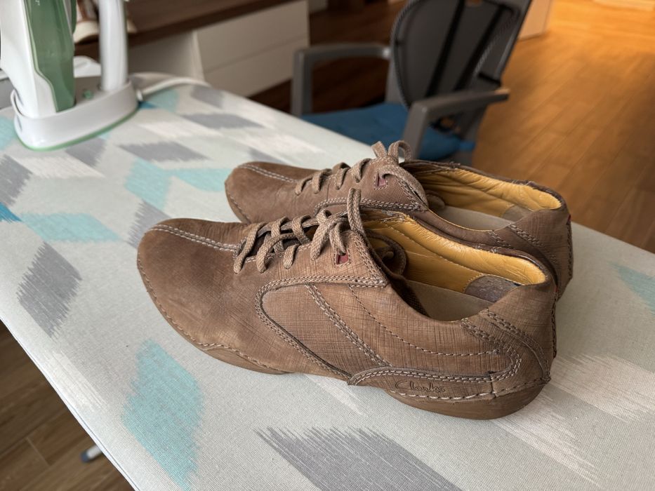 Оригинални мъжки кожени обувки Clarks