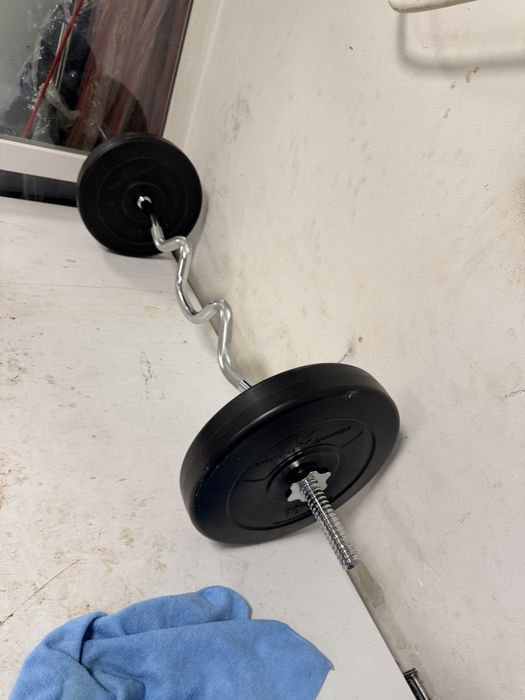 Bara super z curli ez+ Discuri 2x10 kg, noi pret promo 300 lei