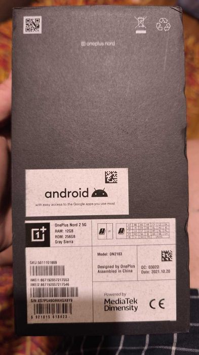 OnePlus Nord 2 5G – 12GB RAM / 256GB – Gray Sierra (Varianta de Top)