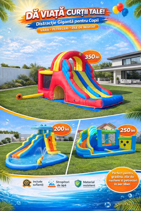 Topogan gonflabil de inchiriat