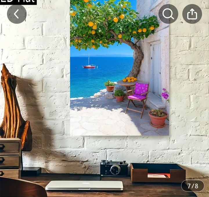 Художествена картина с букет лалета