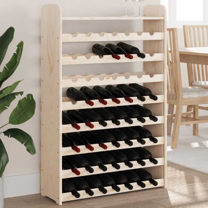 OFERTA Suport sticle vin/raft vin, 72,5x25x111,5cm lemn masiv pin NOU