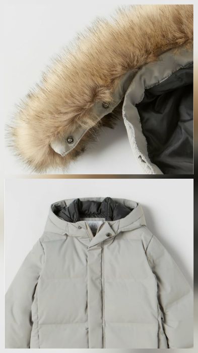 Zara детско яке: термо-запечатано пухено и водоотблъскващо 128-134см