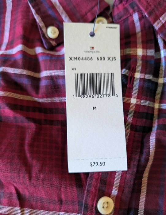 Tommy Hilfiger Cotton Logo мъжка памучна риза М от Сащ