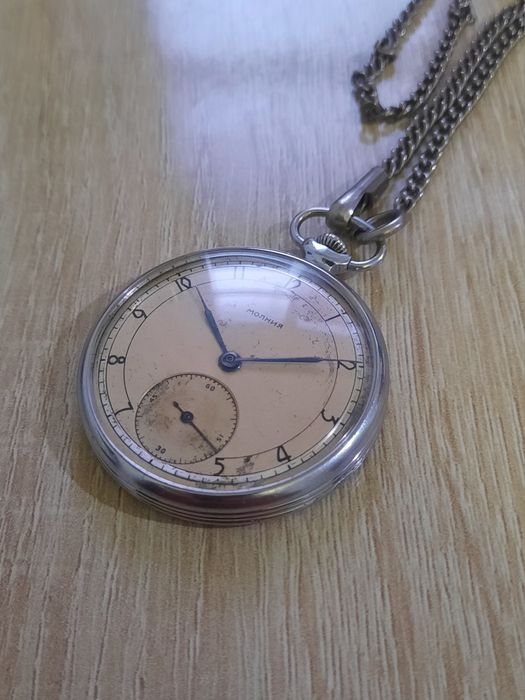 Редкие карманные часы ЧК-6 1950г.