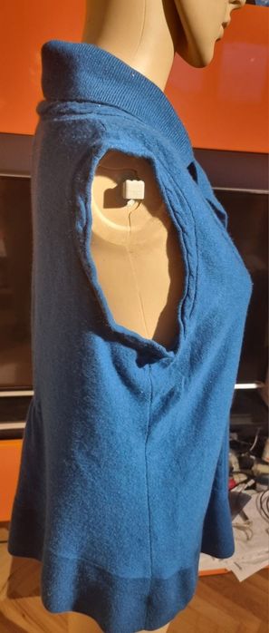 Елек в петролен цвят Adagio, мерино и кашмир