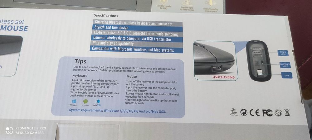 Klaviatura+sichqoncha 400mahli akumlyator