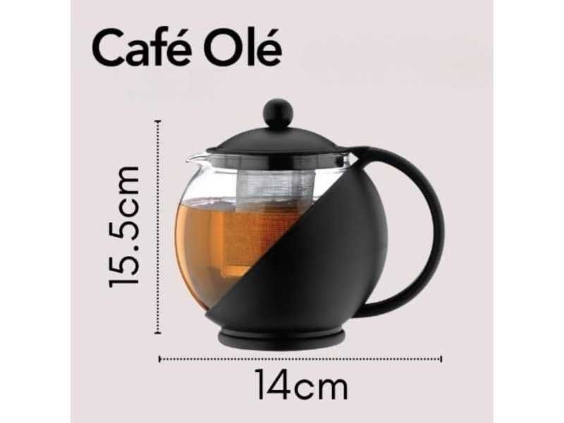Стъклен Чайник с Инфузер Café Olé CMP-12TP, 1.2L
