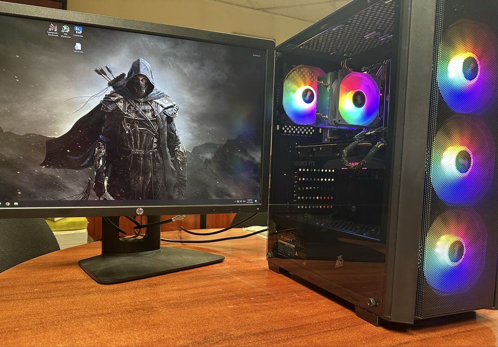 Геймърски компютър, full hd, Intel i5, rtx 3070, 16gb, nvme