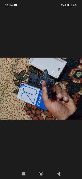 Tecno camon 20pro 256xotira 8+8