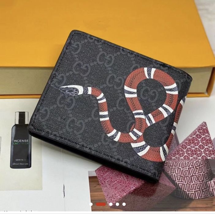 Portofel barbati Gucci GG Supreme-model Bee/Snake/Tiger-nou în cutie