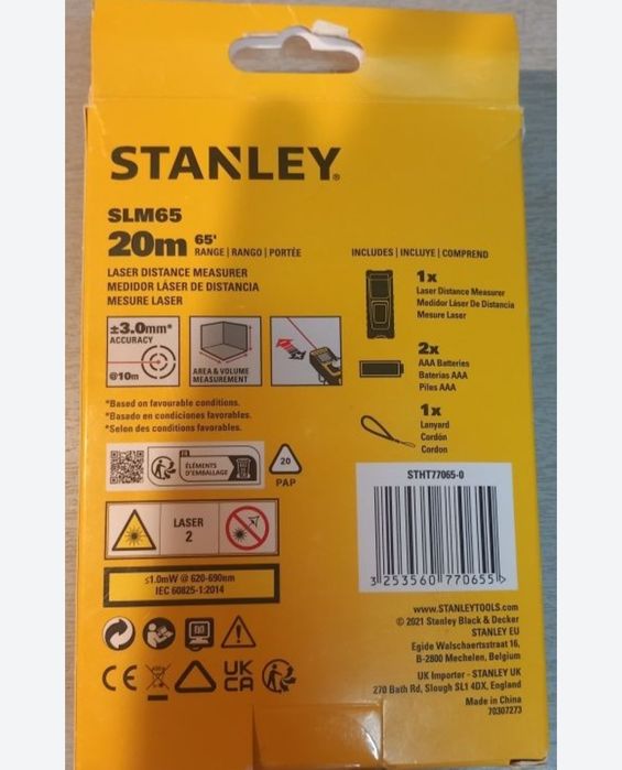 Telemetru laser Stanley SLM65