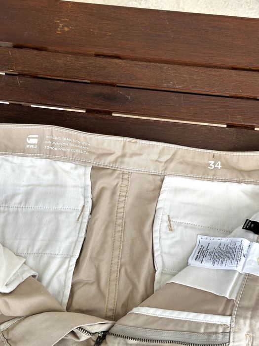 Мъжки къси панталони G-Star Raw (Bronson 2.0 Slim Chino Short) - размер W34, Отлично състояние