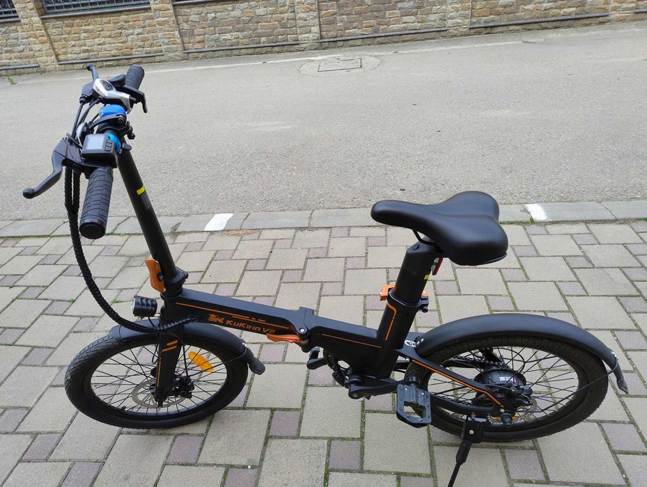 Bicicleta electrica pliabila cu baterie detasabila Kukirin V2 - usoara