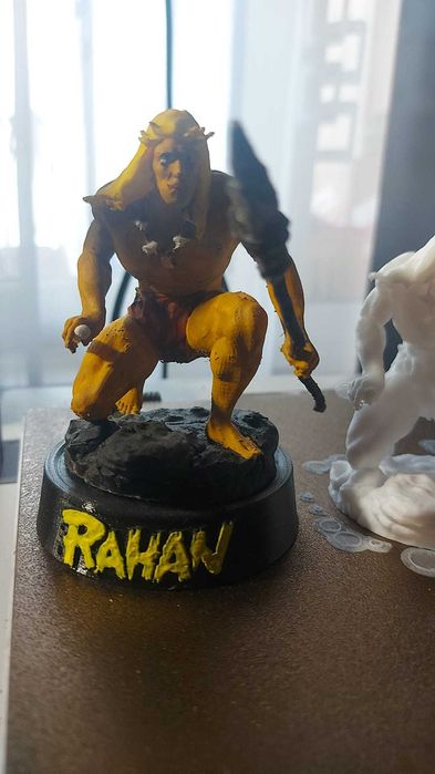 Statueta Rahan printata 3D, pictata