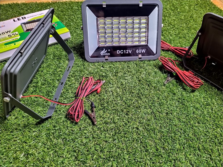 Proiector led ultraslim 12v - 60 w , ideala pescuit , camping , vanatoare
