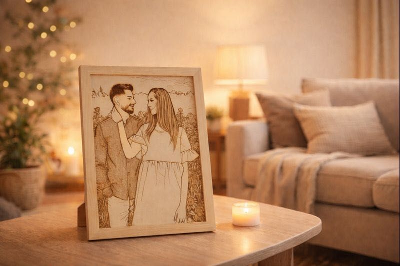 Tablou personalizat gravat în lemn + factură + transport GRATIS