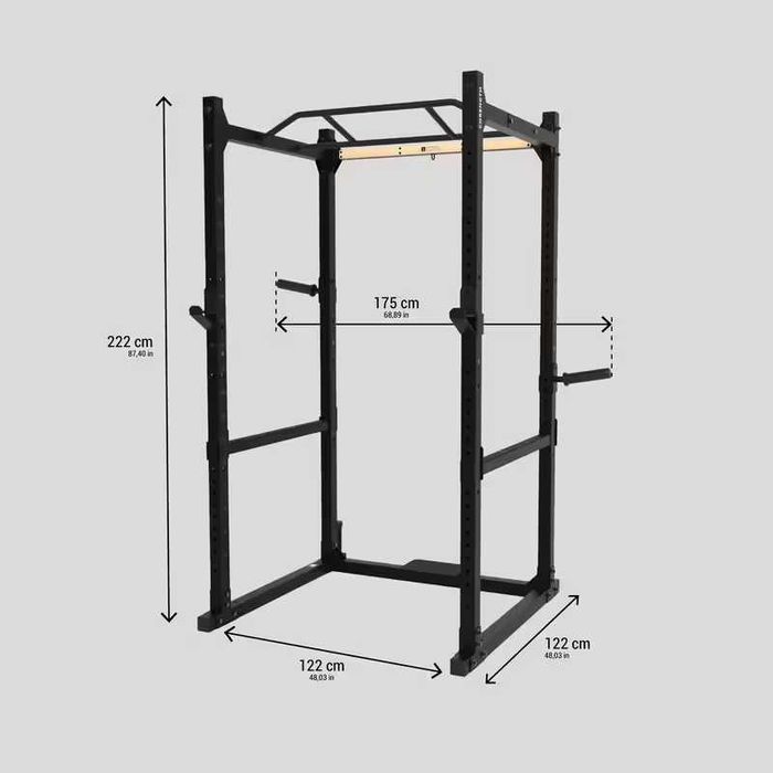 Home gym complet Decathlon Corength - Rack 900, Bench 900, 190 kg discuri, bara, suport depozitare discuri