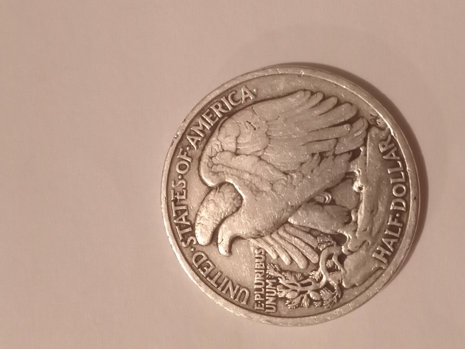 Monedă Argint 1/2 Dolar 1938 SUA "Walking Liberty"