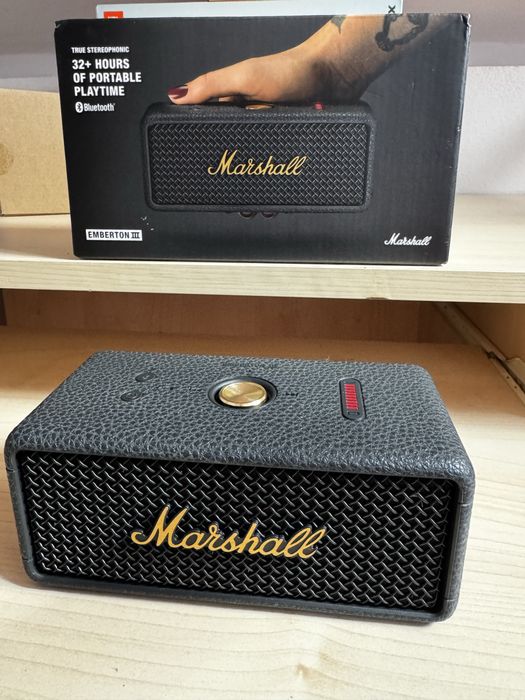 Boxa portabila premium Marshall Emberton III, Bluetooth, IP67, negru