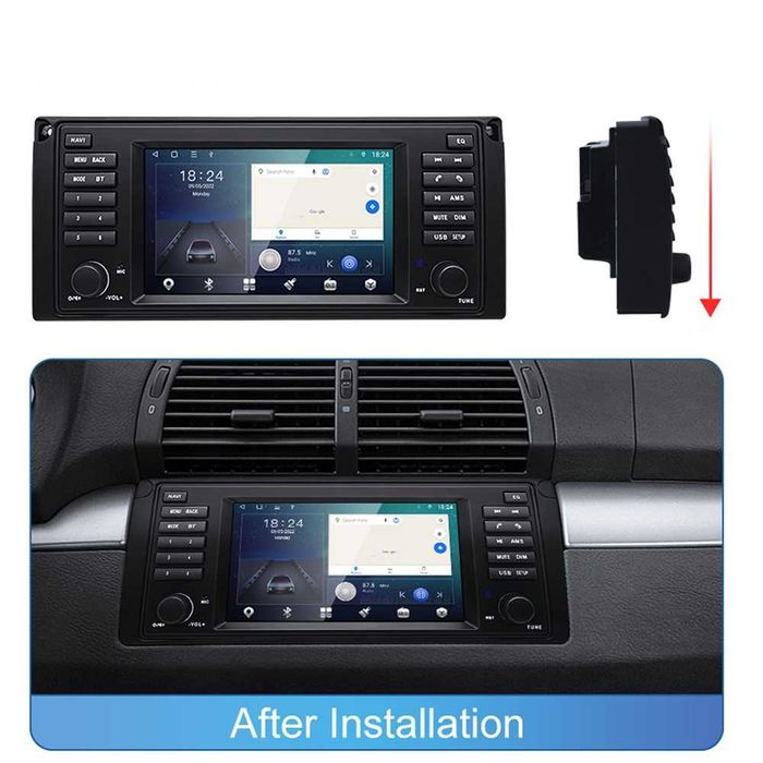 7-инчова мултимедия за BMW X5 E53 (1999–2006) – Android Carplay