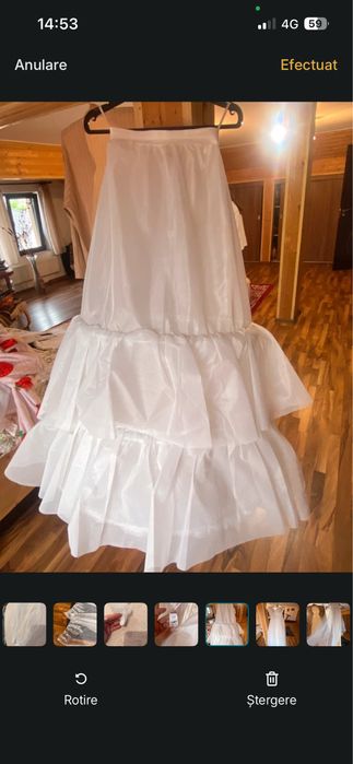 Rochie mireasa+voal+crinolina+sandale cadou