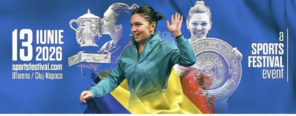 Bilete Simona Halep – Evenimentul Oficial de Retragere | BT Arena Cluj-Napoca | 13 iunie 2026