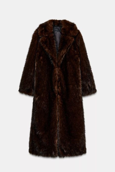 Палта от изкуствен косъм ZARA