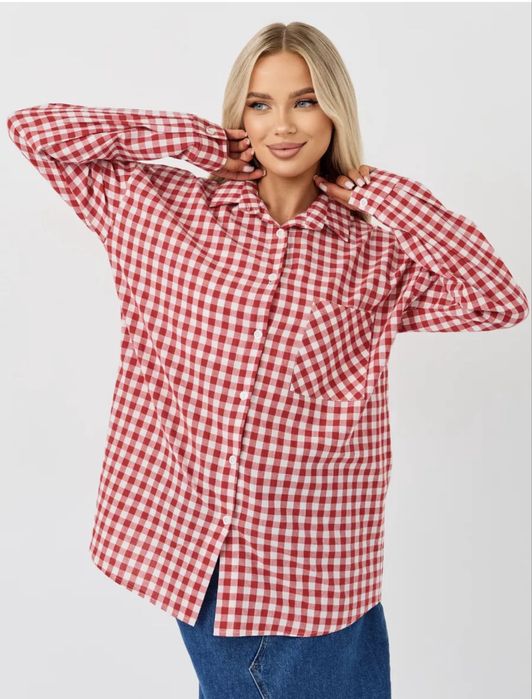 Красная рубашка в клетку