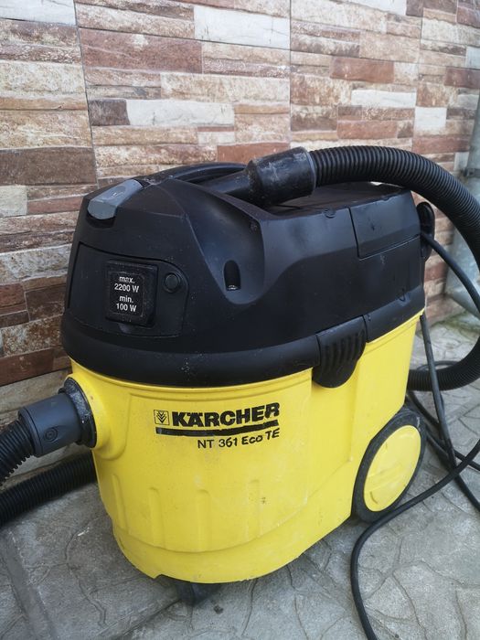 Прахосмукачка Karcher NT361eco 3600W 30L Контакт  Automatic Тупалка  Сухо Строителство Гипс Картон