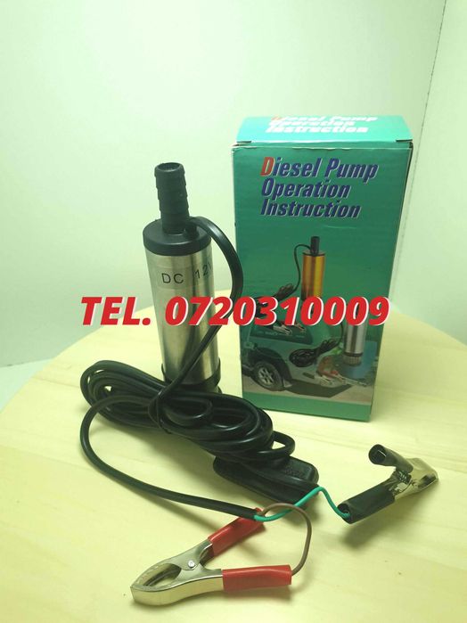 Reducere Pompa Electrica Submersibila 12v Motorina  Apa  Ulei Si Li