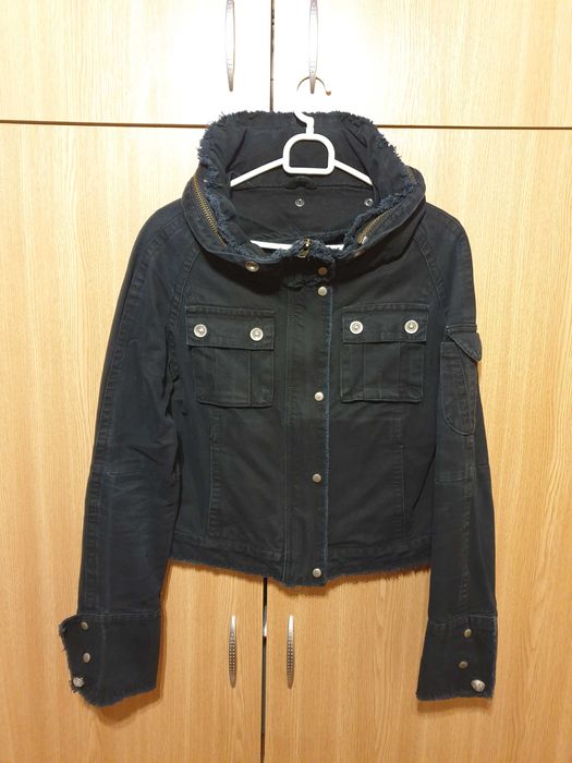 Geaca blug marimea M, geaca neagra 100% bumbac