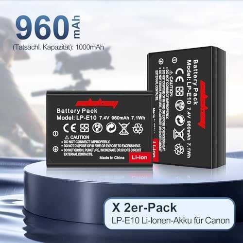 Нови LP-E10 батерии 2 броя за Canon EOS 2000D 4000D 1100D 1200D фото