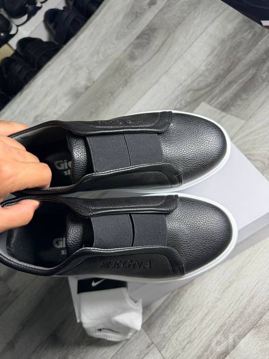 ZEGNA Premium Erkaklar Krossovkalari — To'q Kulrang (Dark Grey)