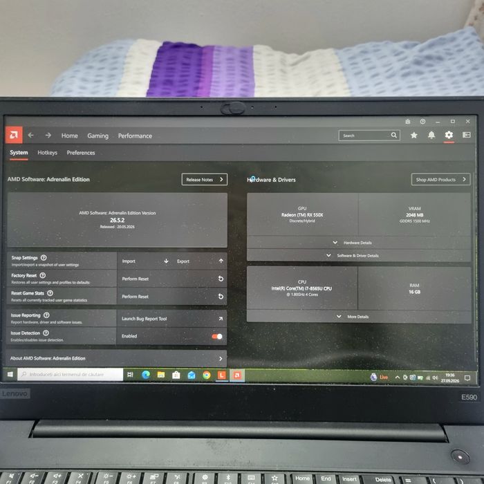 Lenovo I7-8565U,16Gb Ram, Ssd 512Gb