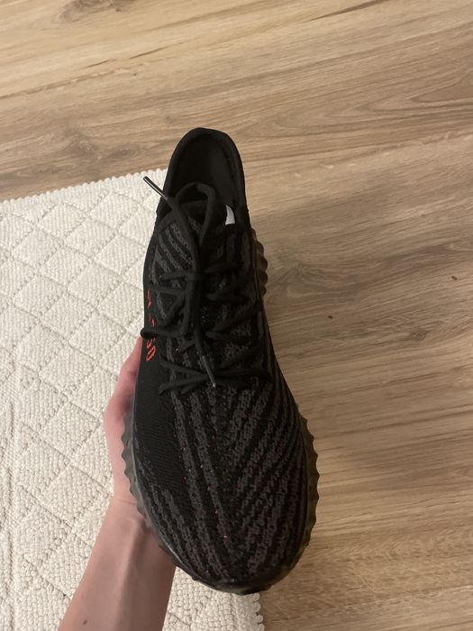 Yeezy slide 350 black red