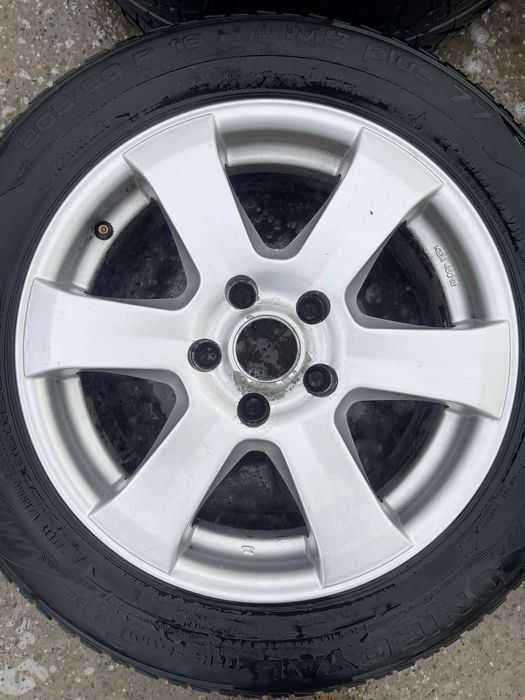 Set jante aliaj R16 gama VAG 5x112 cu anvelope de iarna 205 60 R16